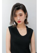 トルネード(TORNADO)&nbsp;外国人風ウルフボブ ロブ ハイライトバレイヤージュ グレージュ