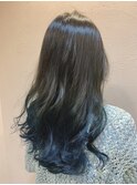 ロング×ブルーグリーン