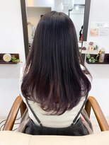 クラン 六甲道(Chlan) インナーピンクバイオレット×重めワンカールミディ