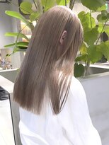 サンク 原宿 表参道(cinq) ミルクティーベージュダブルカラーインナーカラーケアブリーチ