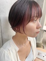 エウペ 渋谷(WEUPE)&nbsp;斜めバング/グレージュカラー/デザインカラー/シルキーベージュ