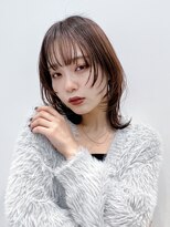 トルネード(TORNADO)&nbsp;大人ショートボブ前髪ありフェイスレイヤーウルフ丸顔K20240121