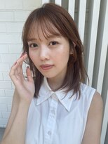 大人かわいい小顔レイヤー顔まわりレイヤー小顔シースルーバング