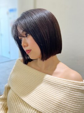 ハピネス 梅田茶屋町店(HAPPINESS) グレージュアッシュ/グレージュカラー/タッセルボブ/韓国ボブ