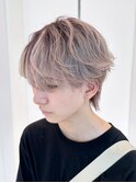 マッシュグレーベージュグレージュカラー短髪_ba479331