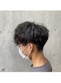 刈り上げツーブロックツイストスパイラルメンズヘア