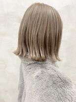 ラフヘアデザイン(Raf hair design)&nbsp;ミルクティーベージュオリーブグレージュ切りっぱなしボブ