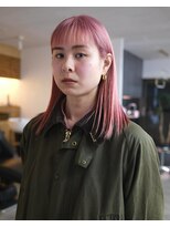 ネルケ 立川(nelke)&nbsp;ダブルカラーピンクベージュベージュカラーケアブリーチミニボブ