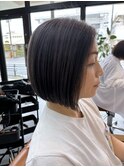 アンブレラカラー切りっぱなしボブ