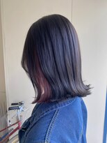 カシェ リタ ヘアー(CACHE'&RITA HAIR)&nbsp;切りっぱなし◯外ハネボブ◯インナーカラー◯グレージュ◯ピンク