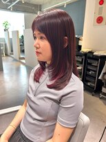 アム(amu)&nbsp;ワインレッド/インナーカラー/ レイヤーミディアム/ワンカール