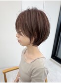 ショート/オリーブカラー/髪質改善/白髪ぼかし/小顔