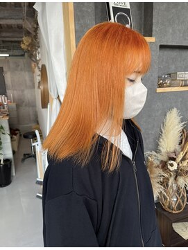 髪屋 紬 【Sera】オレンジカラー/ダブルカラー/ハイトーン