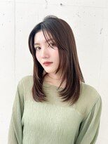 ビーチ(BEACH) レイヤーカット ダークグレー 大人ガーリー 似合わせカット