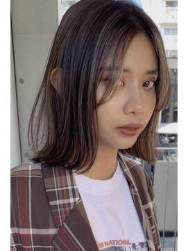 マスタード(MASTARD) ミニウルフデジタルパーマチェリーブラウンセミロング