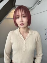 ボウ(BOW)&nbsp;【BOW HAIR】前髪ありミニボブ×ピンク　[本町/心斎橋/堺筋本町]