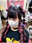 人気の『立体リボンツインハーフリボン添え』可愛い♪