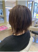 NOパーマレイヤーボブ顔周りレイヤーハッシュカットウルフカット