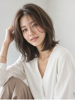 フルショウ アシヤ(FURUSHO ASHIYA) ひし形レイヤーボブ ×くびれミディ×オリーブベージュ