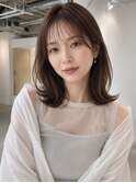 韓国風レイヤーカット/ミディアムボブ/ハッシュカット/牧之原
