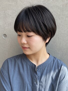 ビープ(beep) 前髪から丸くつながる暗髪マッシュショート