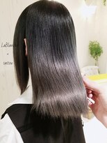 ラ ブランシュ 大宮(La Blanche)&nbsp;大宮/マロンベージュ/Aラインボブ/かき上げ/ニュアンスマッシュ