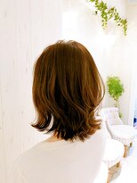 ラ ブランシュ 大宮(La Blanche)&nbsp;大宮/マロンベージュ/Aラインボブ/かき上げ/ニュアンスマッシュ