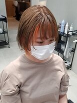 テトヘアー(teto hair) 前髪カラー　前髪インナーカラー・オレンジ