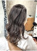 髪質改善 ナチュラルグラデーション アッシュ ウルフロング