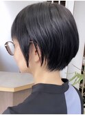 美髪にオトナかわいいホワイトグレージュネビージュショートボブ