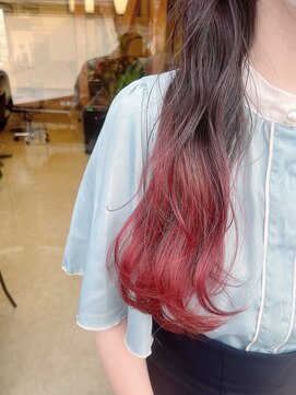 ノアリンクス(Noa Links) 毛先カラー/ピンク×チェリーレッド/NoaLinks