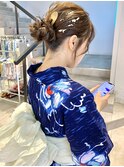 浴衣ヘアアレンジ シニヨン ヘアセット 吉祥寺 《宮坂》