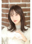 【Aere池袋】シースルーバング外ハネ×サファリベージュ小林