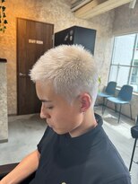 ネイビー(NAVY)&nbsp;☆ハイトーン/おしゃれボウズ/ホワイトカラー☆