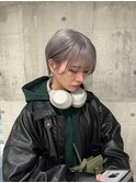 レイヤーカット/ウェットヘア/ホワイトグレージュ[上大岡]