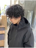 メンズウルフカット シャドーパーマ