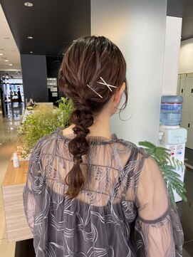 スタイル 茅ケ崎(STYLE) ［風花］パーティーヘア 編みおろしアレンジ