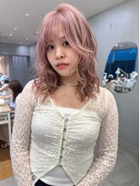 ラブハーツアンドビー(luve heart's And Be×La Chouette) ハイトーンピンク×レイヤーカット