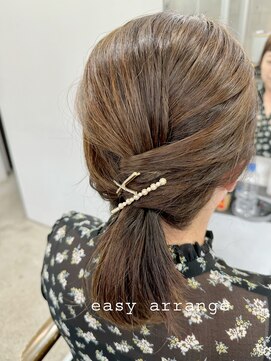 ヘアー アイス 御器所本店(HAIR ICI) 30代40代小顔カラーベージュ似合わせ簡単アレンジ