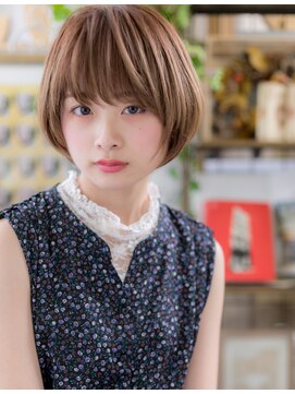 カバーヘア ブリス 戸田公園西口店(COVER HAIR bliss) 斜めバング小顔前下がりマッシュボブショートA3戸田公園20代30代