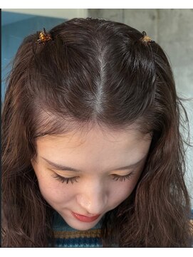 オリーブブラウン×ゆるウェーブ