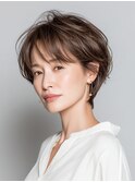 クラゲヘアー/小顔/ココアベージュ/オリーブグレー/川西