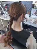 結婚式×お呼ばれ タイトヘアアレンジ | 金箔 |