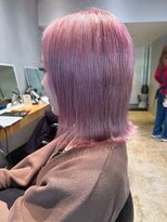 ナチュラル ヘアーデザイニング(Natural hair designing) 切りっぱなしボブ/フェミニンヘア/ピンクラベンダー/イメチェン