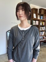 ヘアーアイストゥーレ(HAIR ICI TRE)&nbsp;ボブブリーチなし春カラーレイヤーボブモカブラウン縮毛矯正