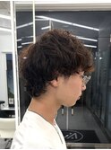 シャドウパーマ/リバースセンターパート/藤沢美容院