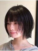 顔周りレイヤーカットくびれヘアミルクティーベージュカラー韓国