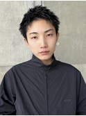 アップバングショートフェザーパーマニュアンスパーマ