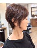 お客様のリアルなショートヘアスタイル　70代【名古屋駅actif】