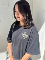 バイ ユア オウン フラワーズ コロン カバ 松本駅前(buy your own flowers : kava)&nbsp;透明感シアーグレージュ◎ブリーチなし暗髪くびれミディ